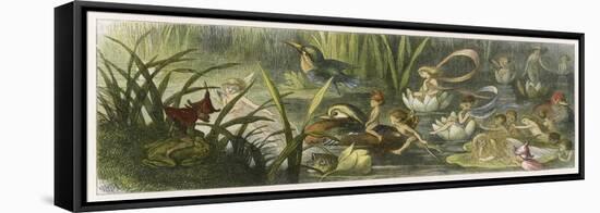 Water-Lilies and Water Fairies-Richard Doyle-Framed Stretched Canvas
