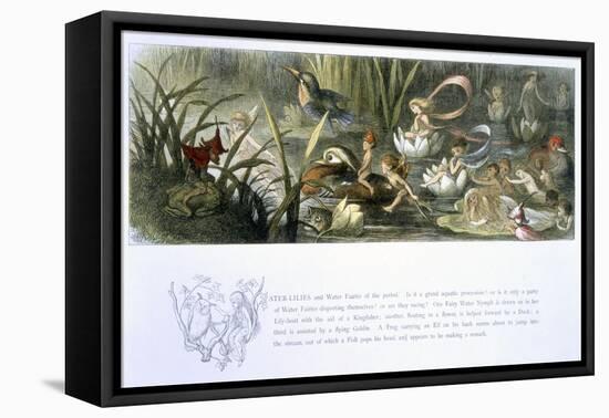 Water-Lilies and Water Fairies-Richard Doyle-Framed Premier Image Canvas