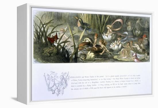 Water-Lilies and Water Fairies-Richard Doyle-Framed Premier Image Canvas