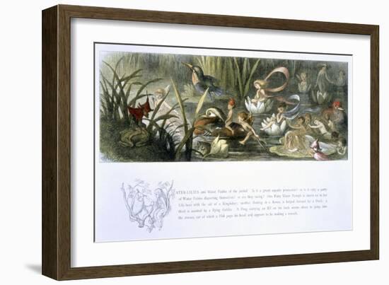 Water-Lilies and Water Fairies-Richard Doyle-Framed Giclee Print