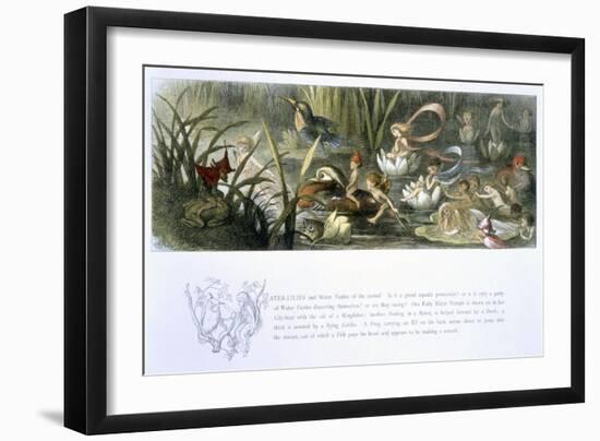 Water-Lilies and Water Fairies-Richard Doyle-Framed Giclee Print