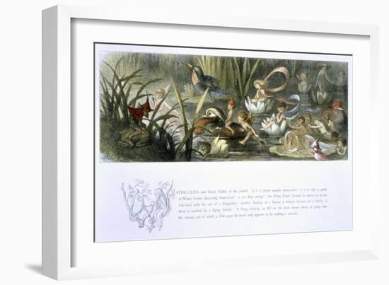 Water-Lilies and Water Fairies-Richard Doyle-Framed Giclee Print