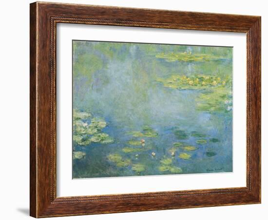 Water Lilies, c.1906 (oil on canvas)-Claude Monet-Framed Giclee Print