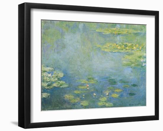 Water Lilies, c.1906 (oil on canvas)-Claude Monet-Framed Giclee Print