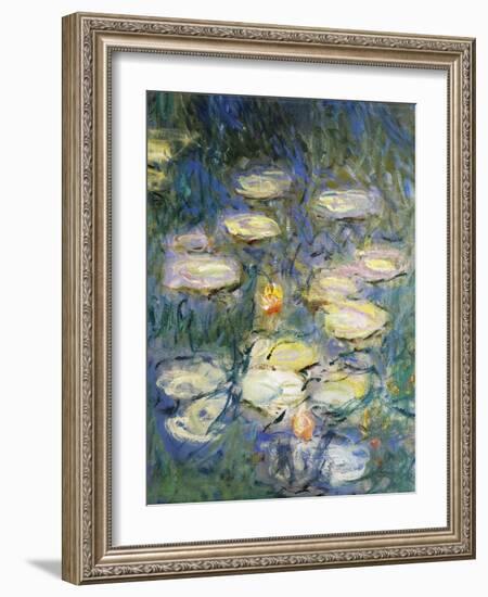 Water Lilies, Detail, 1840-1927-Claude Monet-Framed Giclee Print