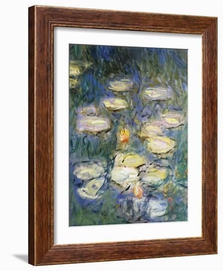 Water Lilies, Detail, 1840-1927-Claude Monet-Framed Giclee Print