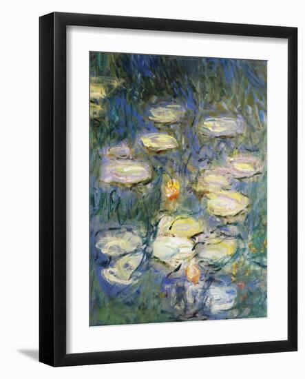 Water Lilies, Detail, 1840-1927-Claude Monet-Framed Giclee Print