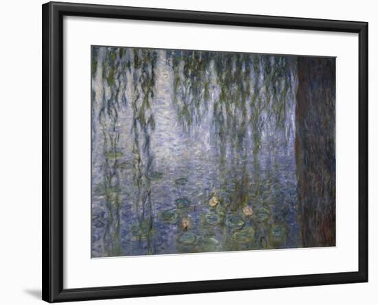 Water Lilies, Detail, 1840-1929-Claude Monet-Framed Giclee Print