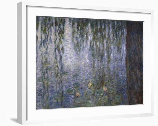 Water Lilies, Detail, 1840-1929-Claude Monet-Framed Giclee Print