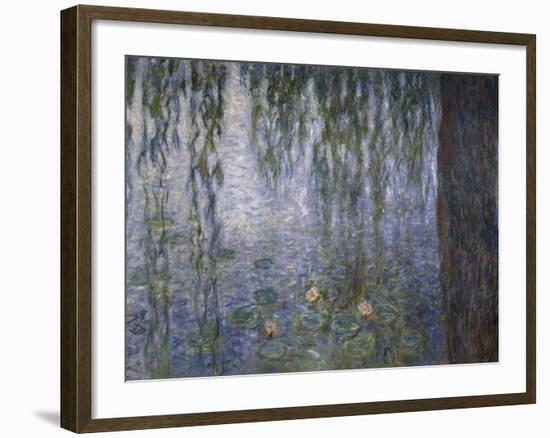 Water Lilies, Detail, 1840-1929-Claude Monet-Framed Giclee Print