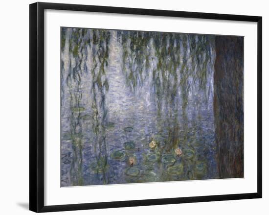 Water Lilies, Detail, 1840-1929-Claude Monet-Framed Giclee Print