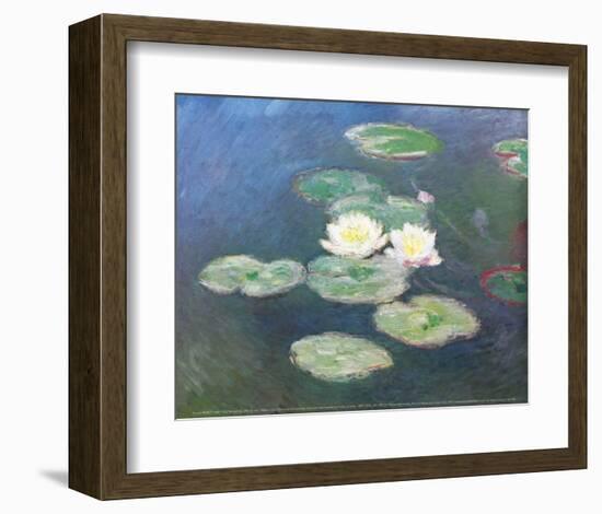 Water Lilies, Effects at the Evening-Claude Monet-Framed Art Print