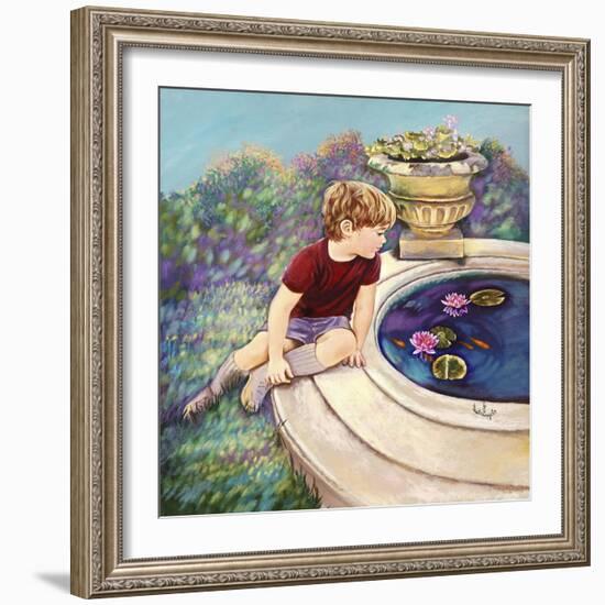 Water Lilies - Garden Gates-Judy Mastrangelo-Framed Giclee Print