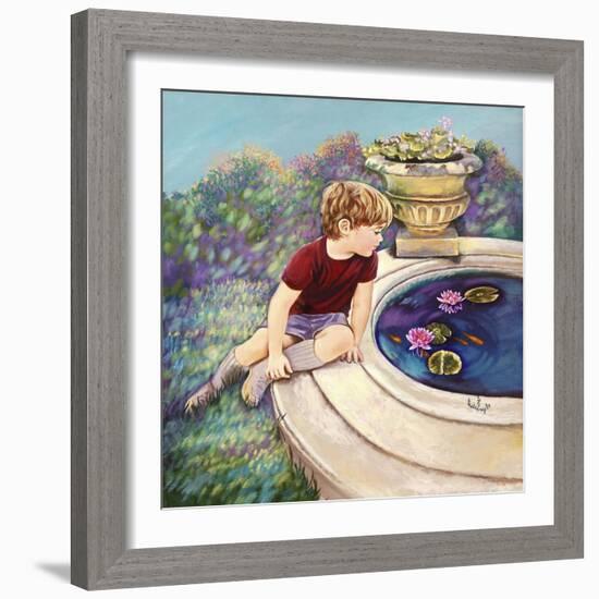 Water Lilies - Garden Gates-Judy Mastrangelo-Framed Giclee Print