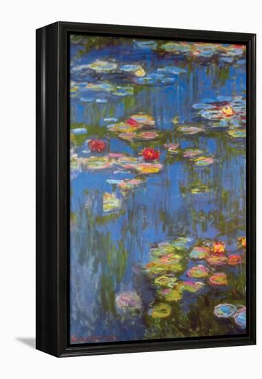 Water Lilies No. 3-Claude Monet-Framed Stretched Canvas