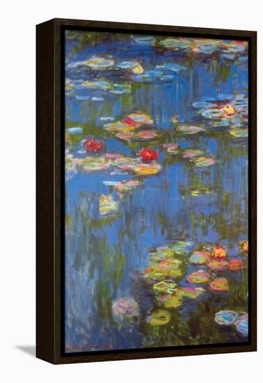 Water Lilies No. 3-Claude Monet-Framed Stretched Canvas