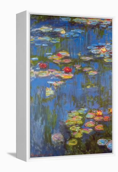 Water Lilies No. 3-Claude Monet-Framed Stretched Canvas