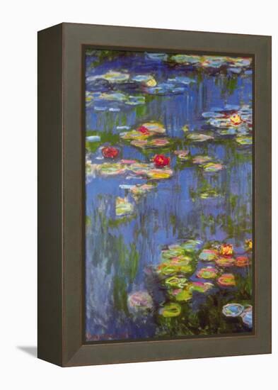 Water Lilies No. 3-Claude Monet-Framed Stretched Canvas