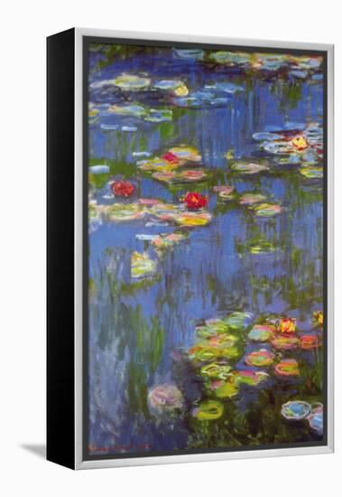Water Lilies No. 3-Claude Monet-Framed Stretched Canvas