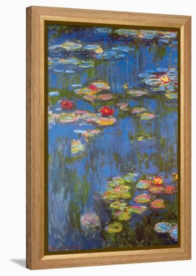 Water Lilies No. 3-Claude Monet-Framed Stretched Canvas