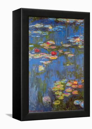 Water Lilies No. 3-Claude Monet-Framed Stretched Canvas