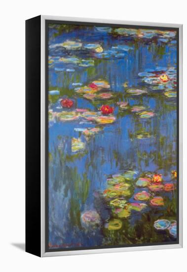 Water Lilies No. 3-Claude Monet-Framed Stretched Canvas