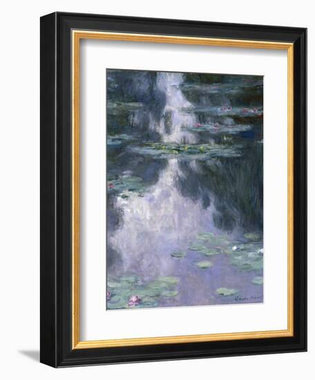 Water Lilies (Nymphéa), 1907-Claude Monet-Framed Giclee Print