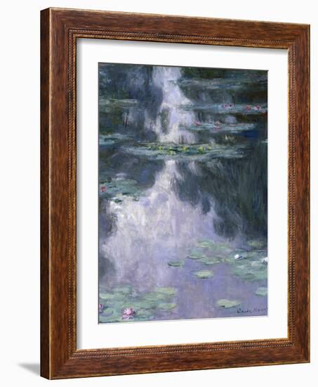 Water Lilies (Nymphéa), 1907-Claude Monet-Framed Giclee Print