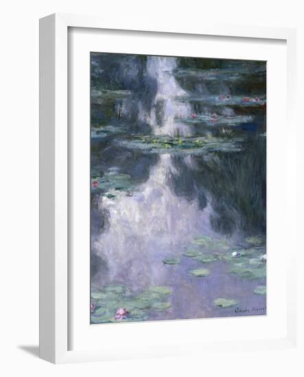 Water Lilies (Nymphéa), 1907-Claude Monet-Framed Giclee Print