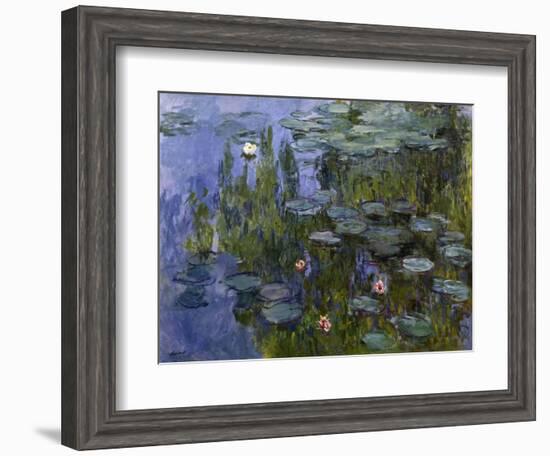 Water Lilies (Nympheas), 1918/1921-Claude Monet-Framed Giclee Print