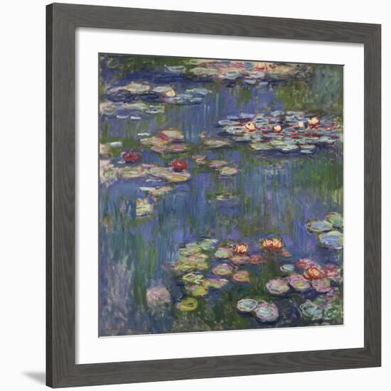 Water Lilies (Nymphéas), c.1916-Claude Monet-Framed Art Print