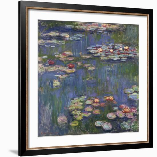 Water Lilies (Nymphéas), c.1916-Claude Monet-Framed Art Print