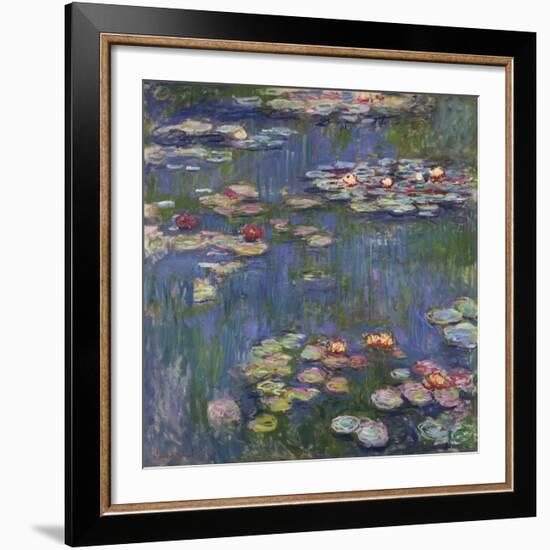 Water Lilies (Nymphéas), c.1916-Claude Monet-Framed Art Print