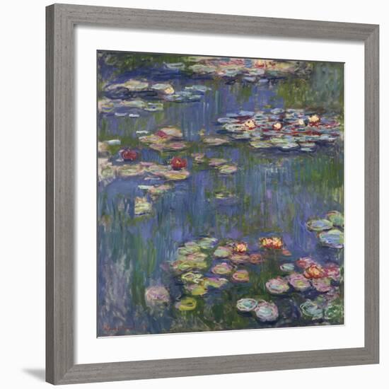 Water Lilies (Nymphéas), c.1916-Claude Monet-Framed Art Print