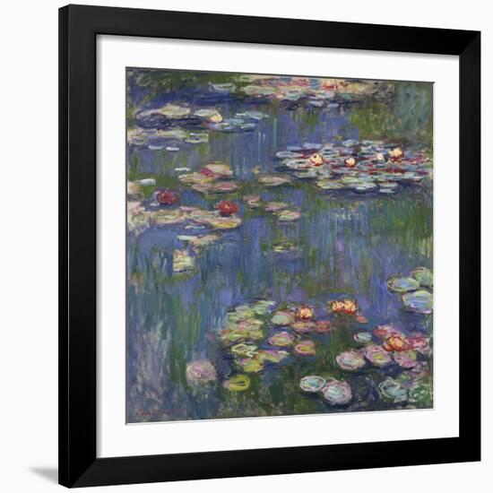 Water Lilies (Nymphéas), c.1916-Claude Monet-Framed Art Print