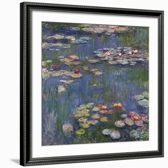 Water Lilies (Nymphéas), c.1916-Claude Monet-Framed Art Print