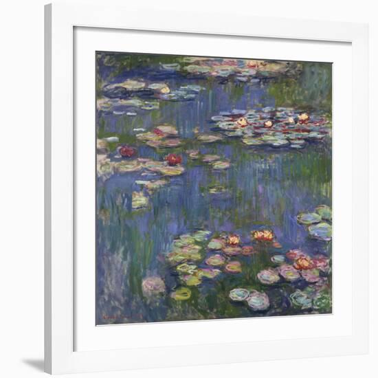 Water Lilies (Nymphéas), c.1916-Claude Monet-Framed Art Print