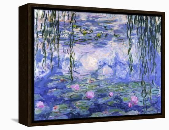 Water Lilies (Nymphéas), c.1916-Claude Monet-Framed Stretched Canvas