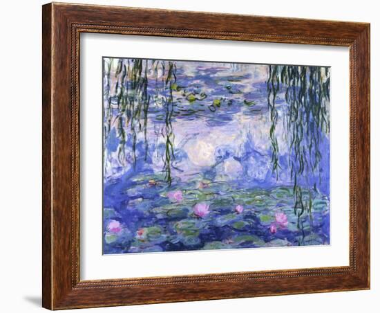 Water Lilies (Nymphéas), c.1916-Claude Monet-Framed Premium Giclee Print