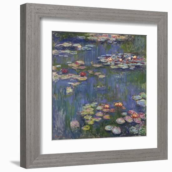 Water Lilies (Nymphéas), c.1916-Claude Monet-Framed Art Print