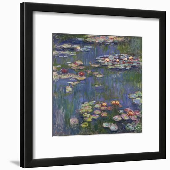 Water Lilies (Nymphéas), c.1916-Claude Monet-Framed Art Print