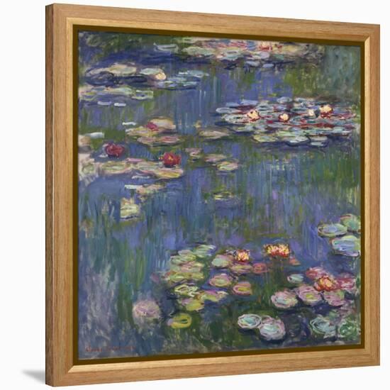 Water Lilies (Nymphéas), c.1916-Claude Monet-Framed Stretched Canvas