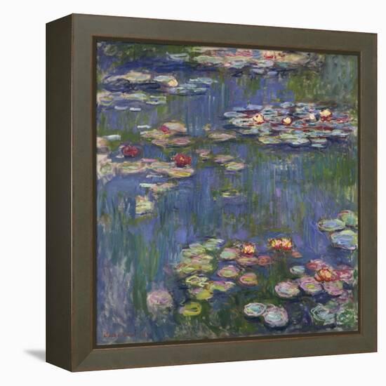 Water Lilies (Nymphéas), c.1916-Claude Monet-Framed Stretched Canvas