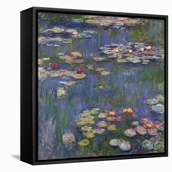 Water Lilies (Nymphéas), c.1916-Claude Monet-Framed Stretched Canvas