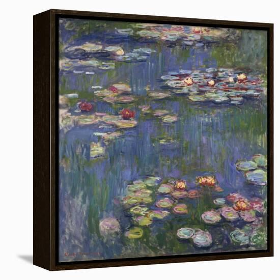 Water Lilies (Nymphéas), c.1916-Claude Monet-Framed Stretched Canvas