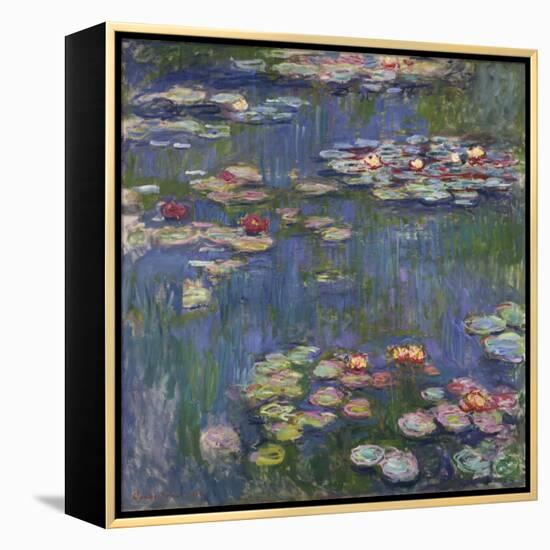 Water Lilies (Nymphéas), c.1916-Claude Monet-Framed Stretched Canvas