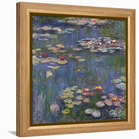 Water Lilies (Nymphéas), c.1916-Claude Monet-Framed Stretched Canvas