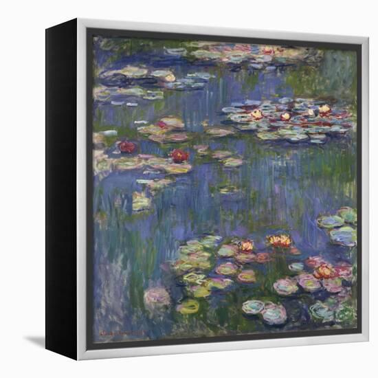 Water Lilies (Nymphéas), c.1916-Claude Monet-Framed Stretched Canvas
