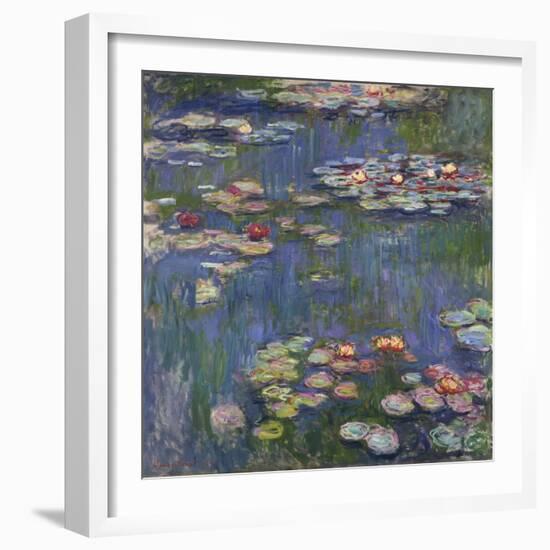 Water Lilies (Nymphéas), c.1916-Claude Monet-Framed Art Print