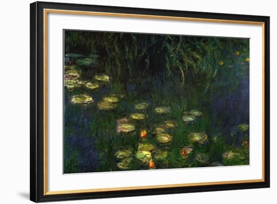 Water Lilies of the Orangerie as Giverny-Claude Monet-Framed Art Print